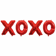 XOXO folie tekst ballon Rød 35x120 cm (til luft)